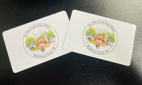 Up The Creek Farm Store branded gift cards