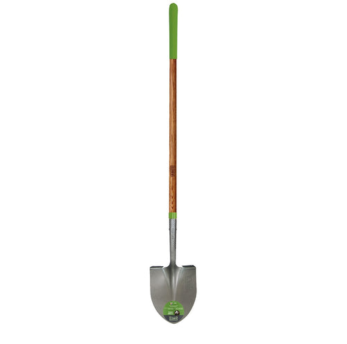 Ames Long Wood Handle Round Point Shovel
